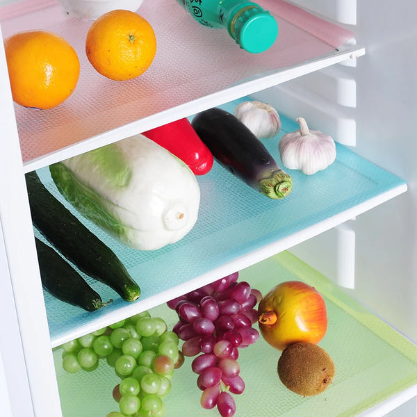 Colorful Fridge Saver Mats (4Pcs)