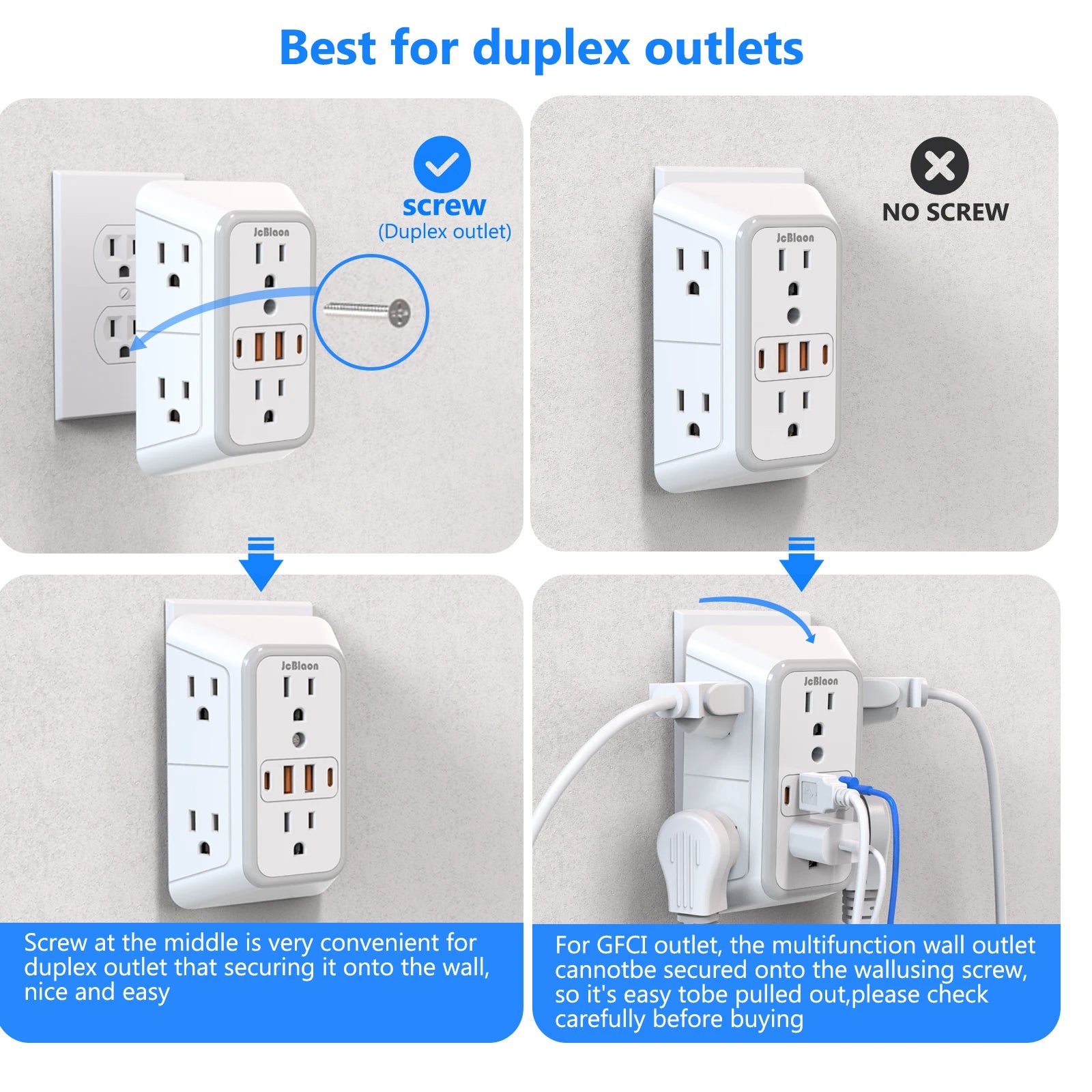 Multi Socket Power Strip with USB Ports